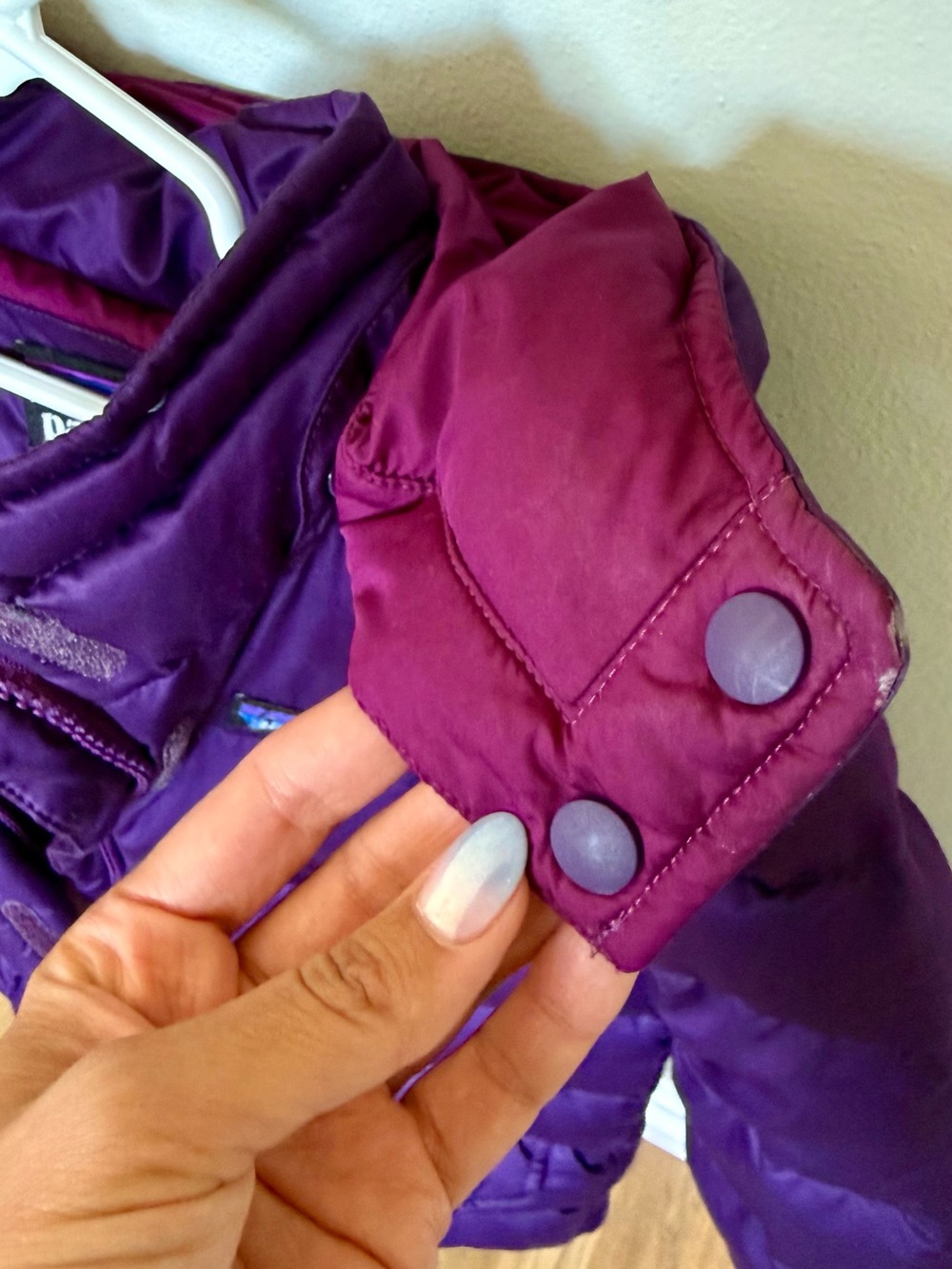 Patagonia Kids Purple Quilted Puffer Coat - Picture 7 of 7